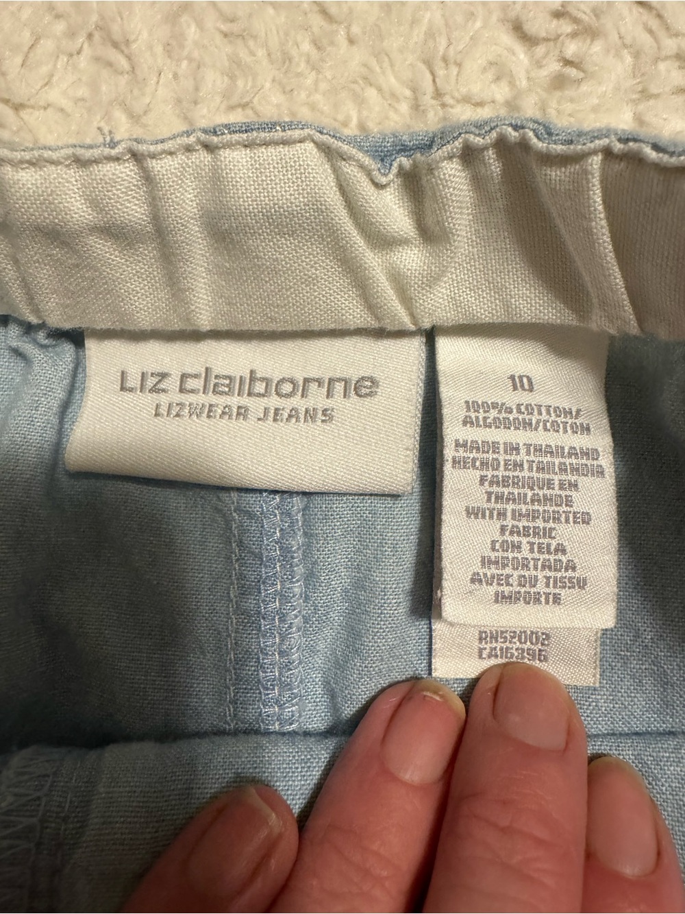 Vintage Liz Claiborne 90’s Lizwear Denim Maxi Skirt Size 10 light blue cotton - Picture 5 of 5